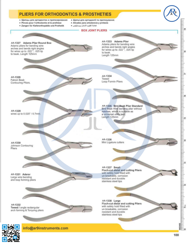 Pliers For Orthodontics & Prosthetie